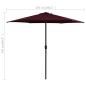 Preview: Sonnenschirm mit Aluminium-Mast 270x246 cm Bordeauxrot