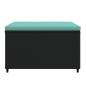 Preview: Gartenhocker mit Kissen Schwarz Poly Rattan