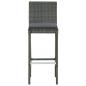 Preview: Barhocker mit Kissen 6 Stk. Grau Poly Rattan