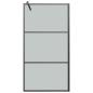 Preview: Duschwand für Walk-In Dusche 115x195 cm Dunkel ESG Glas Schwarz