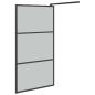 Preview: Duschwand für Walk-In Dusche 115x195 cm Dunkel ESG Glas Schwarz