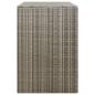 Preview: Mülltonnenbox für 2 Tonnen Grau 140x80x117 cm Poly Rattan