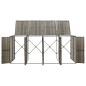 Preview: Mülltonnenbox für 4 Tonnen Grau 274x80x117 cm Poly Rattan