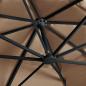 Preview: Ampelschirm mit LED-Beleuchtung Alu-Mast 400x300 cm Taupe