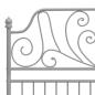 Preview: Bettgestell Grau Metall 120x200 cm