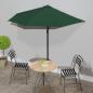 Preview: ARDEBO.de - Balkon-Sonnenschirm mit Alu-Mast Grün 270x144 cm Halbrund