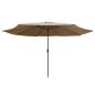 Preview: Sonnenschirm mit Metall-Mast 390 cm Taupe