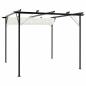 Preview: Pergola mit Versenkbarem Dach Cremeweiß 3x3 m Stahl