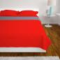 Preview: ARDEBO.de - Zweiseitige Tagesdecke Gesteppt Rot und Grau 170x210 cm