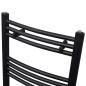Preview: Handtuchheizkörper Warmwasser Gebogen Schwarz 500x1160 mm