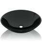 Preview: Waschbecken Hartglas 42 cm schwarz