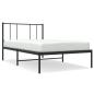 Preview: Bettgestell mit Kopfteil Metall Schwarz 100x200 cm