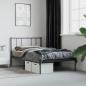 Preview: Bettgestell mit Kopfteil Metall Schwarz 100x200 cm