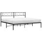 Preview: Bettgestell mit Kopfteil Metall Schwarz 180x200 cm