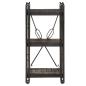 Preview: Bücherregal 3 Fächer Schwarz 40x30x80 cm Mango Massivholz