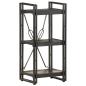 Preview: Bücherregal 3 Fächer Schwarz 40x30x80 cm Mango Massivholz