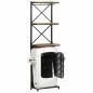 Preview: Traktor-Weinschrank Weiß 49x31x172 cm Raues Mangoholz
