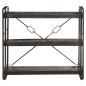 Preview: Bücherregal 3 Fächer Schwarz 90x30x80 cm Mango Massivholz