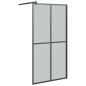 Preview: Duschwand für Walk-in Dusche 100x195cm Dunkles Sicherheitsglas