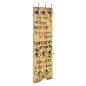 Preview: ARDEBO.de - Wandgarderobe mit 6 Haken 120 x 40 cm "FAMILY"