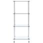 Preview: Regal mit 4 Ablagen Transparent 40x40x100 cm Hartglas