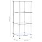 Preview: Regal mit 4 Ablagen Transparent 40x40x100 cm Hartglas