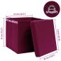 Preview: Aufbewahrungsboxen mit Deckeln 10 Stk. Dunkelrot 32x32x32cm