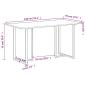 Preview: Esstisch 140 cm Recyceltes Massivholz