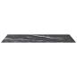 Preview: Tischplatte Schwarz 100x50 cm 6 mm Hartglas in Marmoroptik