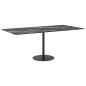 Preview: Tischplatte Schwarz 100x50 cm 6 mm Hartglas in Marmoroptik