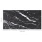 Preview: Tischplatte Schwarz 100x50 cm 6 mm Hartglas in Marmoroptik
