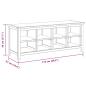 Preview: Schuhregal 114x37x45 cm Massivholz Eiche