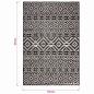 Preview: Outdoor-Teppich Flachgewebe 120x170 cm Schwarz Gestreift