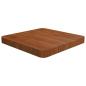 Preview: ARDEBO.de - Tischplatte Quadratisch Dunkelbraun 40x40x4cm Behandelte Eiche