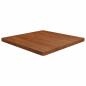 Preview: ARDEBO.de - Tischplatte Quadratisch Dunkelbraun 80x80x4cm Behandelte Eiche