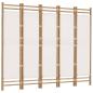 Preview: 5-tlg. Paravent Faltbar 200 cm Bambus und Canvas