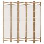 Preview: 5-tlg. Paravent Faltbar 200 cm Bambus und Canvas