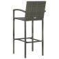 Preview: Barhocker 4 Stk. Grau Poly Rattan
