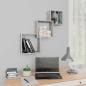 Preview: ARDEBO.de - W?rfel-Wandregale Betongrau 68x15x68 cm Holzwerkstoff