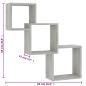 Preview: W?rfel-Wandregale Betongrau 68x15x68 cm Holzwerkstoff