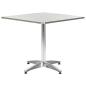 Preview: ARDEBO.de - Gartentisch Silbern 80x80x70 cm Aluminium