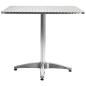 Preview: Gartentisch Silbern 80x80x70 cm Aluminium