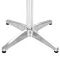 Preview: Gartentisch Silbern 80x80x70 cm Aluminium