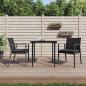Preview: ARDEBO.de - Gartenstühle mit Kissen 2 Stk. Schwarz 56,5x57x83cm Poly Rattan