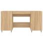 Preview: Schreibtisch Sonoma-Eiche 140x50x75 cm Holzwerkstoff