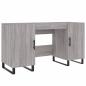 Preview: Schreibtisch Grau Sonoma 140x50x75 cm Holzwerkstoff