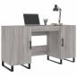 Preview: Schreibtisch Grau Sonoma 140x50x75 cm Holzwerkstoff