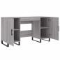 Preview: Schreibtisch Grau Sonoma 140x50x75 cm Holzwerkstoff