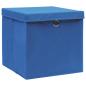 Preview: Aufbewahrungsboxen mit Deckeln 4 Stk. Blau 32x32x32 cm Stoff