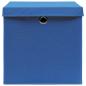 Preview: Aufbewahrungsboxen mit Deckeln 4 Stk. Blau 32x32x32 cm Stoff